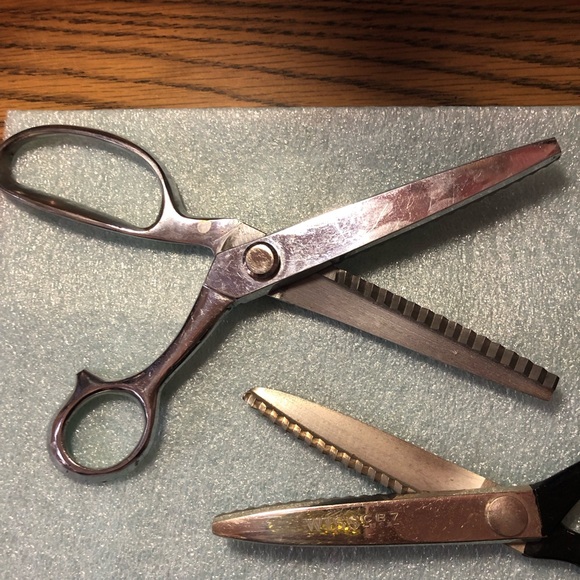 Vintage sewing quilting scissors bundle set of 3 pinking shears - Picture 2 of 6